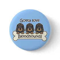 Three Bloodhounds buttons by dogcartoons Three Bloodhounds buttons