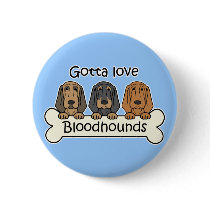 Three Bloodhounds buttons by dogcartoons Three Bloodhounds buttons