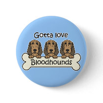 Three Bloodhounds buttons by dogcartoons Three Bloodhounds buttons