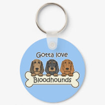 Three Bloodhounds keychains