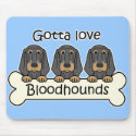 Three Bloodhounds mousepads by dogcartoons Three Bloodhounds mousepads