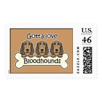 Three Bloodhounds postage by dogcartoons Three Bloodhounds postage