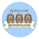 Three Bloodhounds Stickers