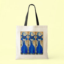 Three Blue Cats Bag by FannieC Three Blue Cats Bag
