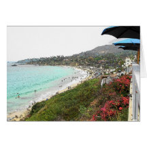 Three Blue Umbrella's Greeting Cards