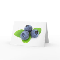 Three Blueberries Greeting Card