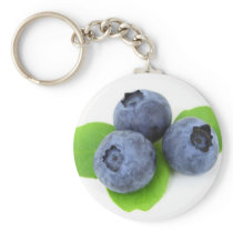 Three Blueberries Key Chains