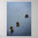 Three Boats on the Water poster / canvas print print