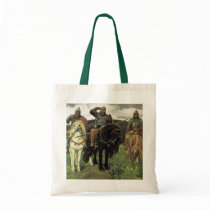 Three Bogatyrs (1898) by Viktor Vasnetsov Print Tote Bag