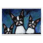 Three Boston Terriers design Greeting Cards