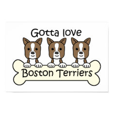 Three Boston Terriers print