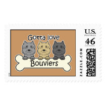 Three Bouviers Postage Stamp