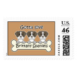 Three Brittany Spaniels Postage