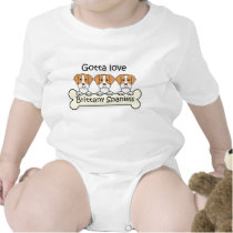 Three Brittany Spaniels t-shirts by dogcartoons Three Brittany Spaniels t-shirts