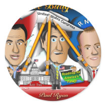 Three Budgeteers from Wisconsin Round Stickers