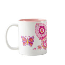 Three Butterflies mugs