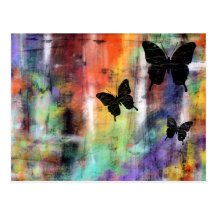 Three Butterflies Postcard
