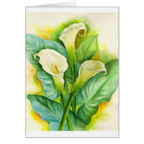 Three Cala Lilies Painting - Multi cards