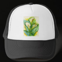 Three Cala Lilies Painting - Multi hats