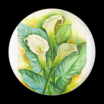 Three Cala Lilies Painting - Multi magnets