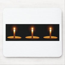 Three Candles Against Black.jpg Mouse Pads