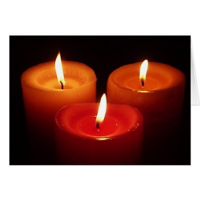Three Candles Greeting Cards by JLWinther