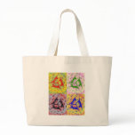 Three Cat Pop Art Multicoloured Tote Bags