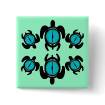 Three Cat's Eye Turtles Buttons