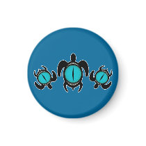 Three Cat's Eye Turtles Magnets