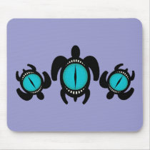 Three Cat's Eye Turtles Mousepad