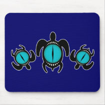 Three Cat's Eye Turtles Mousepad