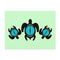 Three Cat's Eye Turtles Postcard