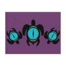 Three Cat's Eye Turtles Postcard