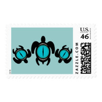 Three Cat's Eye Turtles Stamps