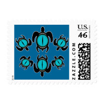Three Cat's Eye Turtles Stamps