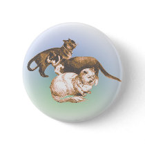 Three cats sketch button