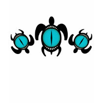 Three CatsEye Turtles 2-Sided Women's Dark Shirt