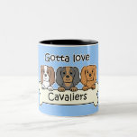 Three Cavalier King Charles Spaniels Coffee Mug
