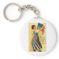 Three Cheers for the Red White and Blue Keychains