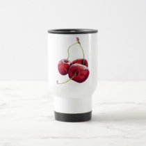 Three Cherries Travel Mug by floatinglemons Three Cherries Travel Mug