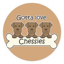 Three Chesapeake Bay Retrievers stickers