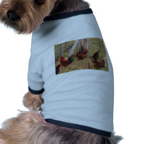 Three Chickens and a Cat Dog Shirt