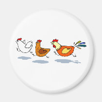 Three Chicks magnets