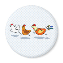 Three Chicks Magnets