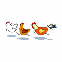 Three Chicks Cut Out