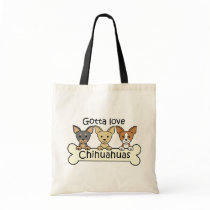 Three Chihuahuas Tote Bag