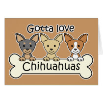 Three Chihuahuas Cards