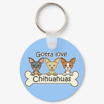 Three Chihuahuas keychains by dogcartoons Three Chihuahuas keychains