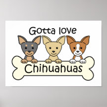 Three Chihuahuas Print