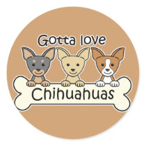 Three Chihuahuas Sticker